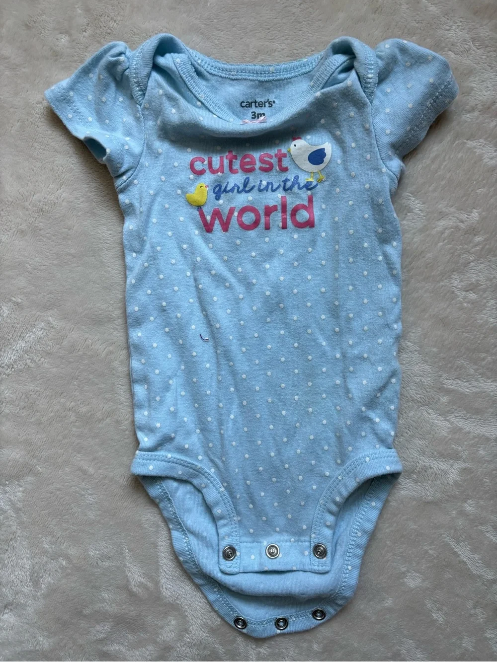 Carter’s girls onesies lot of 3 size 3 month